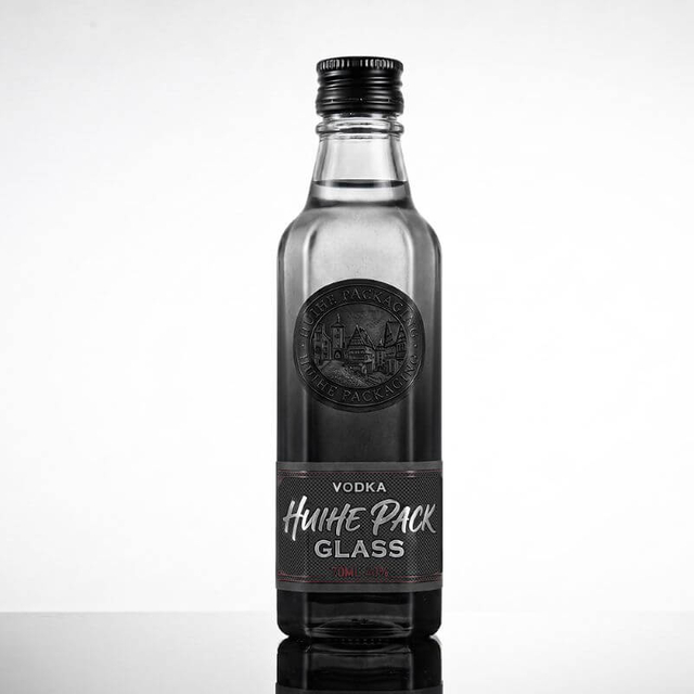 Mini botella de licor de dise&ntilde;o moderno de 50 ml con tap&oacute;n de rosca a granel