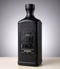 Botella de licor de vidrio cuadrado de 1000 ml en relieve