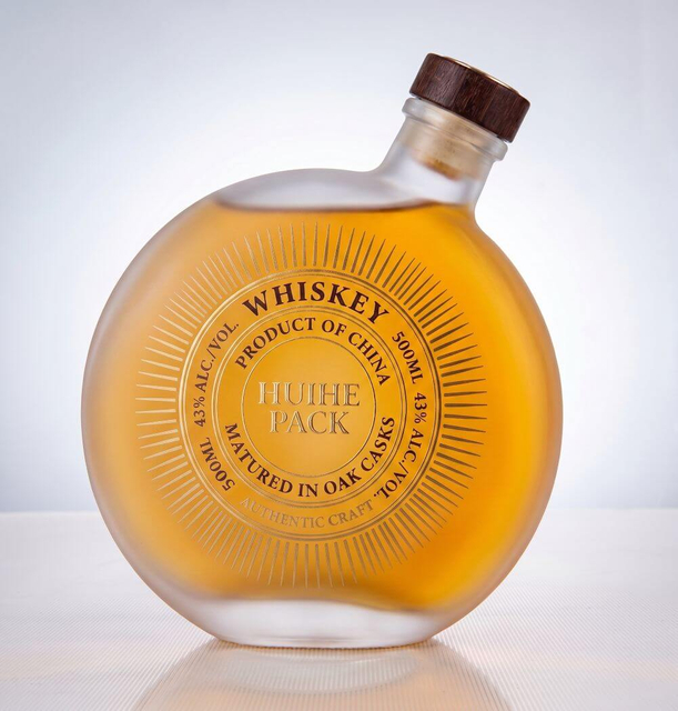 Dise&ntilde;o &uacute;nico Botella de licor de botella de vidrio transparente esf&eacute;rico