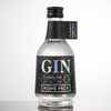 Botellas peque&ntilde;as de alcohol de vidrio esmerilado transparente de 50 ml con tap&oacute;n de rosca