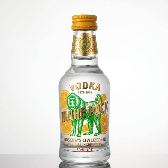 Botellas de whisky peque&ntilde;as de vidrio transparente de alta gama a granel de 50 ml
