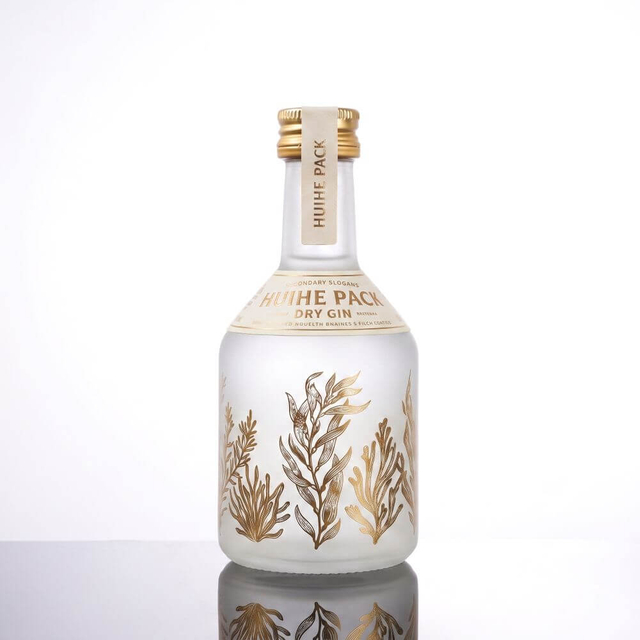 Botellas de alcohol peque&ntilde;as de vidrio de pedernal transparente de cuello solitario de 50 ml a granel