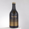 Botella de liquor de vidrio de cilindro bulboso redondeado